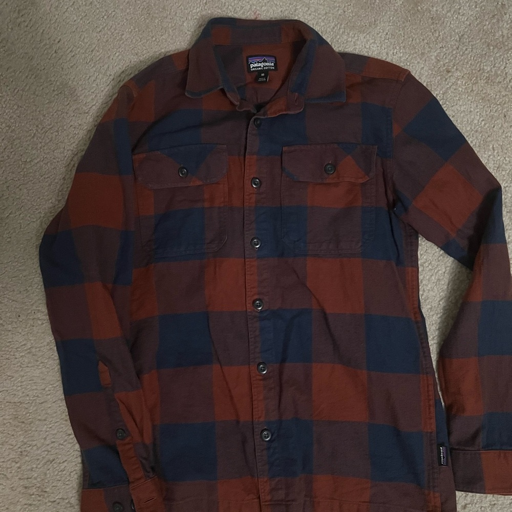 Patagonia Red and Blue Plaid Shirt